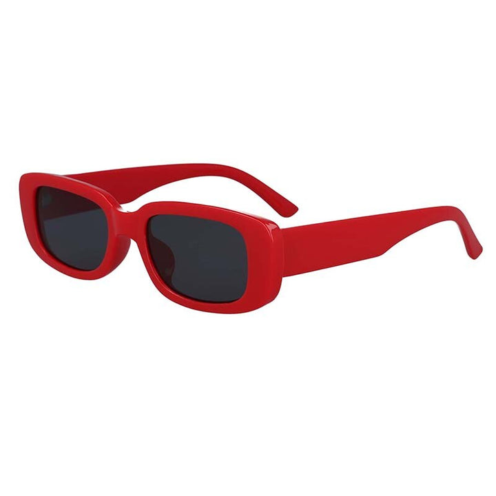 CCSpace Women's Full Rim Rectangle Resin Frame Sunglasses 53122 Sunglasses CCspace Sunglasses Red 53122 