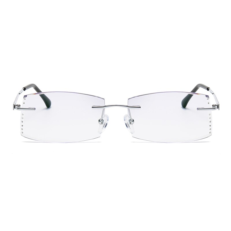 Zirosat 6601 Unisex Eyeglasses Pure Titanium Rimless Diamond Cutting Rimless Zirosat   