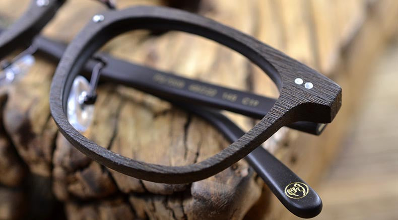 Hdcrafter Men's Full Rim Square Round Wood Alloy Acetate Frame Eyeglasses Ps7009 Full Rim Hdcrafter Eyeglasses   