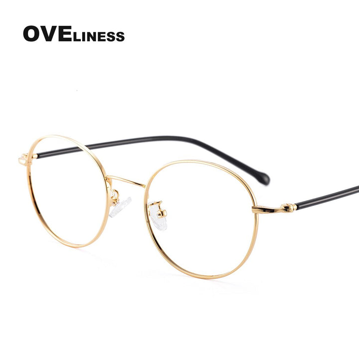 Oveliness Women's Full Rim Round Alloy Eyeglasses 2676 Full Rim Oveliness gold  