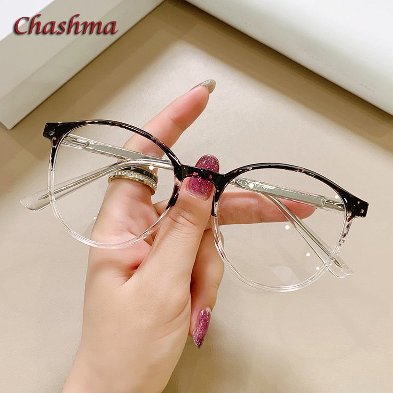 Chashma Ochki Women's Full Rim Round Tr 90 Titanium Eyeglasses 7838 Full Rim Chashma Ochki   