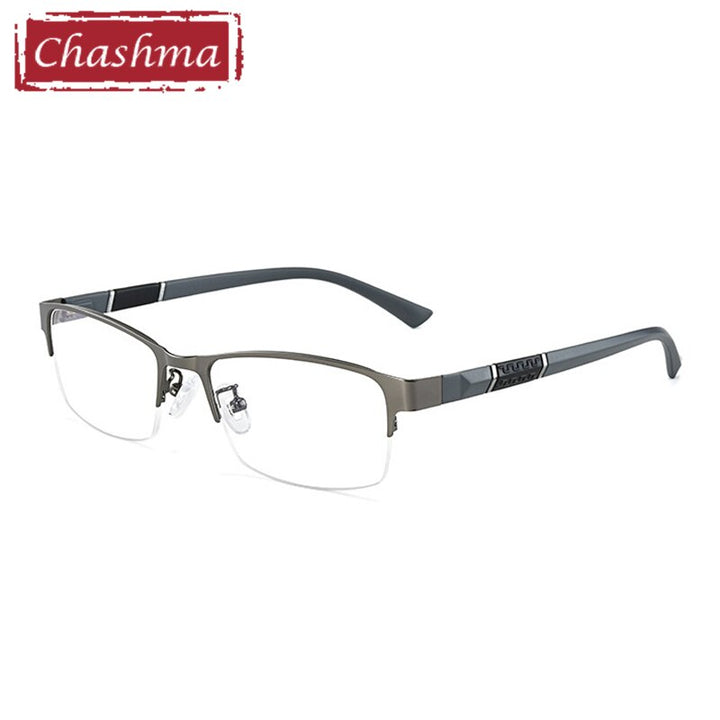 Chashma Ottica Men's Semi Rim Stainless Steel Eyeglasses 961 Semi Rim Chashma Ottica Gray  