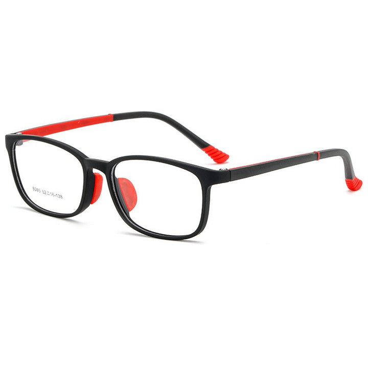 Aissuarvey Children's Rectangular Full Rim Sports Frame Unisex Eyeglasses 8093 Sport Eyewear Aissuarvey Eyeglasses Red  