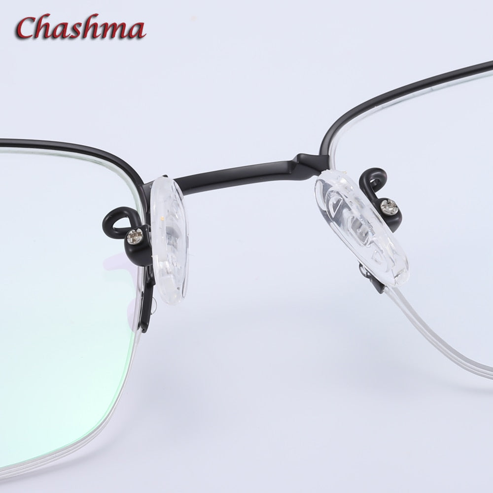 Chashma Ochki Men's Semi Rim Square Titanium Eyeglasses 8923 Semi Rim Chashma Ochki   