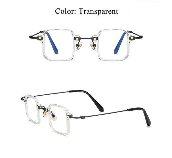 Bclear Unisex Eyeglasses Acetate Titanium Brsun001 Frame Bclear Transparent 39mm  