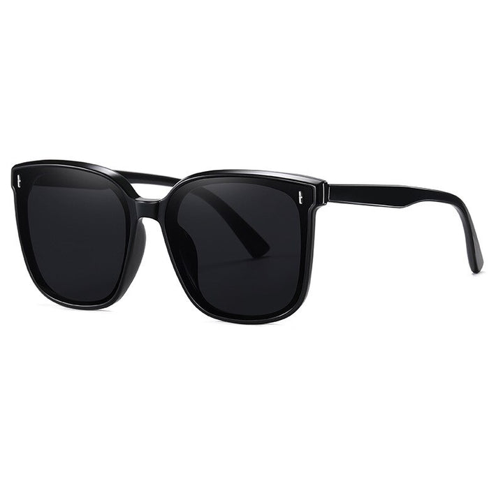 KatKani Unisex Full Rim TR 90 Resin Square Frame Polarized Sunglasses Tr6304 Sunglasses KatKani Sunglasses Bright Black Other 