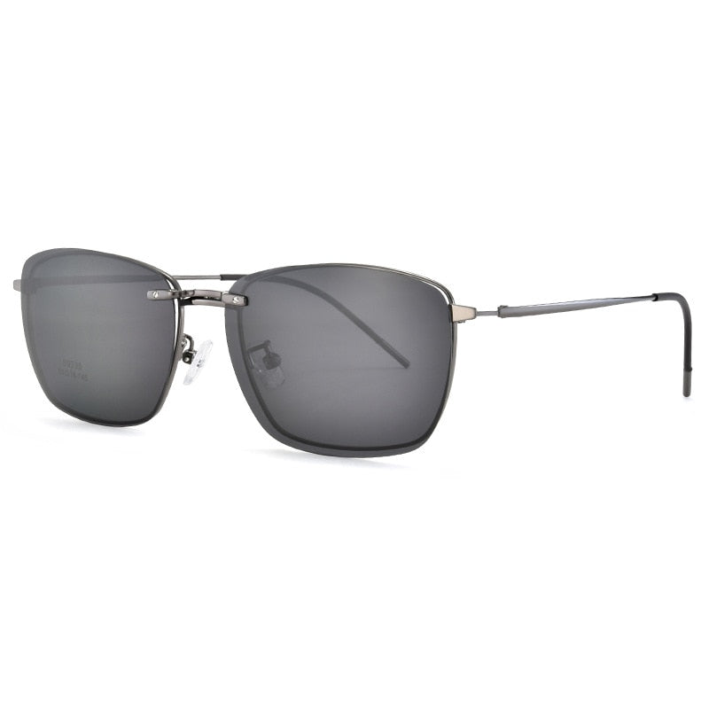 Unisex Alloy Full Rim Clip On Sunglasses Polarized Lenses Zt9335 Clip On Sunglasses Bclear   