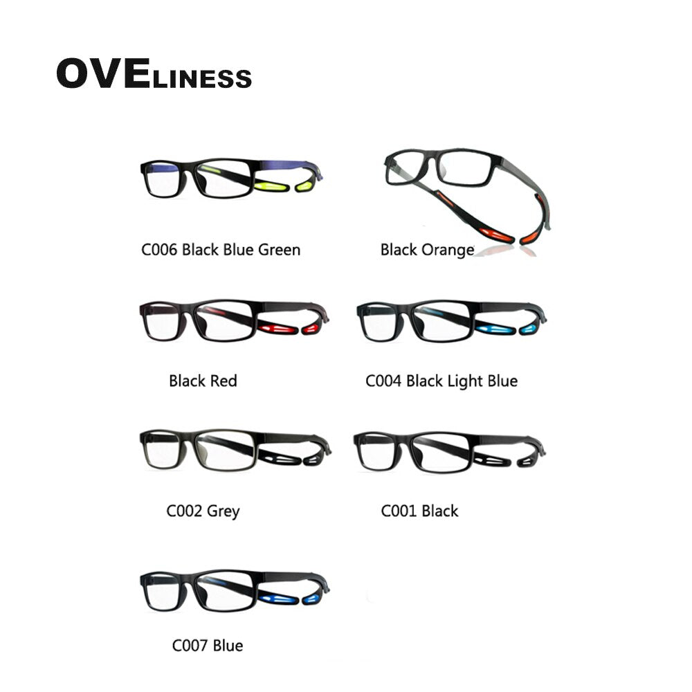 Oveliness Unisex Full Rim Square Tr 90 Titanium Sport Eyeglasses Olad55p Sport Eyewear Oveliness   
