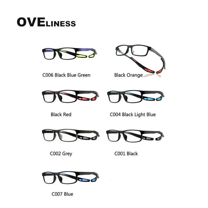 Oveliness Unisex Full Rim Square Tr 90 Titanium Sport Eyeglasses Olad55p Full Rim Oveliness   