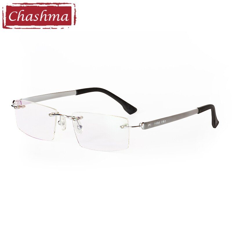 Chashma Ottica Men's Rimless Rectangle Titanium Eyeglasses 018 Rimless Chashma Ottica   