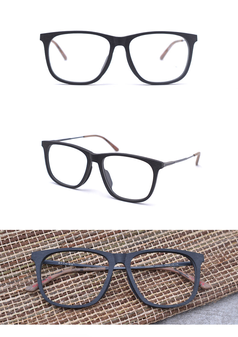 Hdcrafter Unisex Full Rim Square Wood Frame Eyeglasses Ft8873 Full Rim Hdcrafter Eyeglasses   