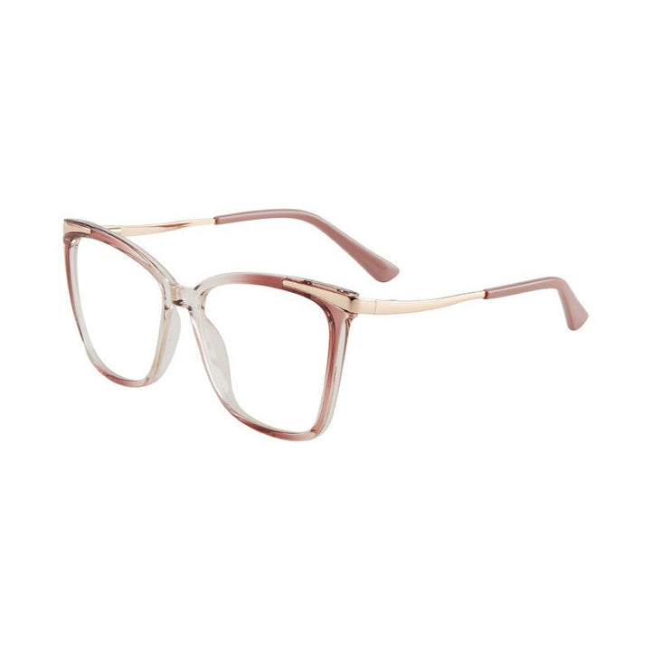 Hotony Women's Full Rim TR 90 Resin Square Cat Eye Frame Eyeglasses 7051 Full Rim Hotony Pink  