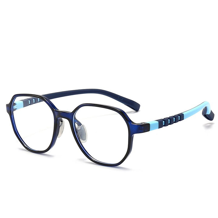 Oveliness Unisex Children's Full Rim Square Tr 90 Silicone Titanium Eyeglasses Trd102 Full Rim Oveliness   