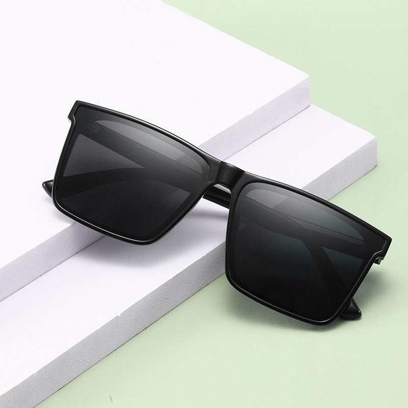KatKani Men's Full Rim TR 90 Resin Square Frame Polarized Sunglasses K808 Sunglasses KatKani Sunglasses   