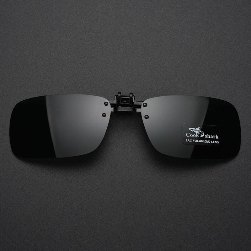 Cook Shark Polarized Men's Sunglasses Clip Driving Glasses Clip Driving Uv