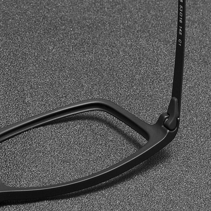 Hotony Unisex Full Rim Square TR 90 Resin Beta Titanium Frame Eyeglasses 3048 Full Rim Hotony   