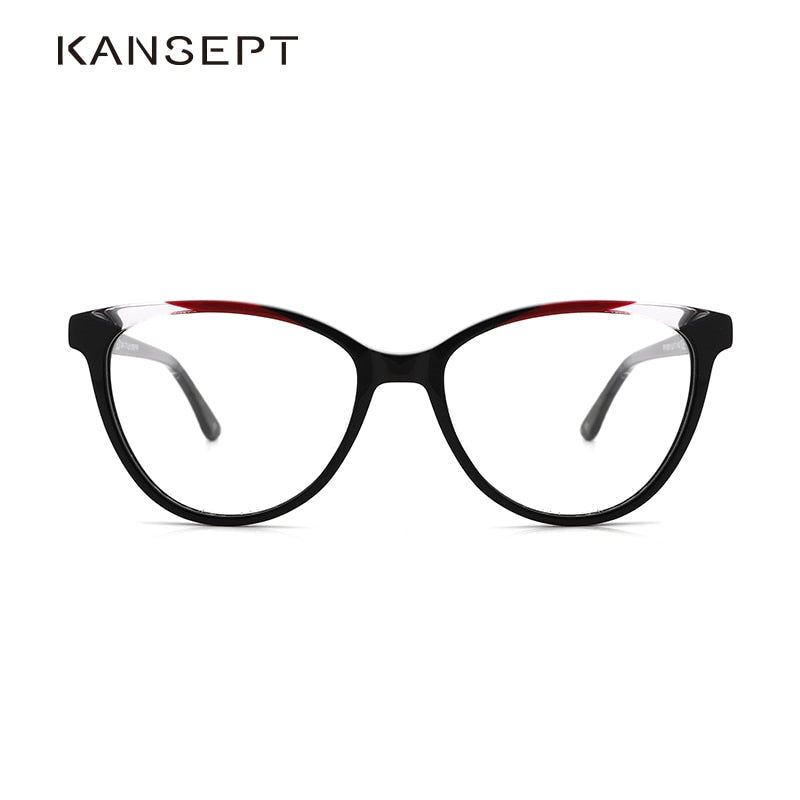 Kansept Women's Full Rim Square Cat Eye Acetate Frame Eyeglasses Fp1978 Full Rim Kansept   