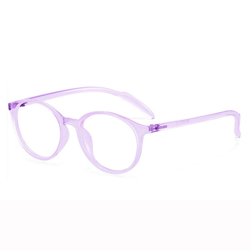 Hotony Women's Full Rim Round TR 90 Resin Frame Eyeglasses 1026 Full Rim Hotony Purple  