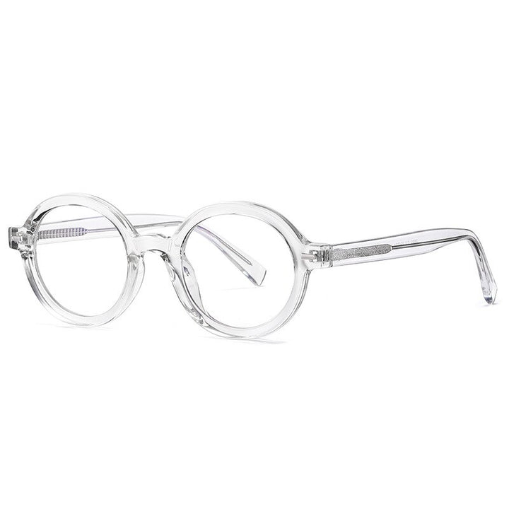 Gmei Unisex Full Rim TR 90 Titanium Round Frame Eyeglasses 2092 Full Rim Gmei Optical C2 Transparent  