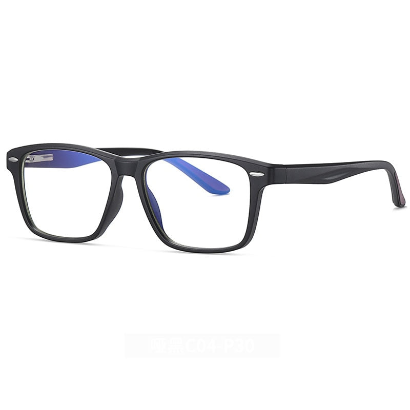 Hotony Unisex Full Rim Square TR 90 Frame Eyeglasses 2321 Full Rim Hotony Matte Black  