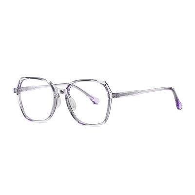 Ralferty Unisex Eyeglasses Anti-glare Big Square Anti Blue Light D208 Anti Blue Ralferty C122 Purple  