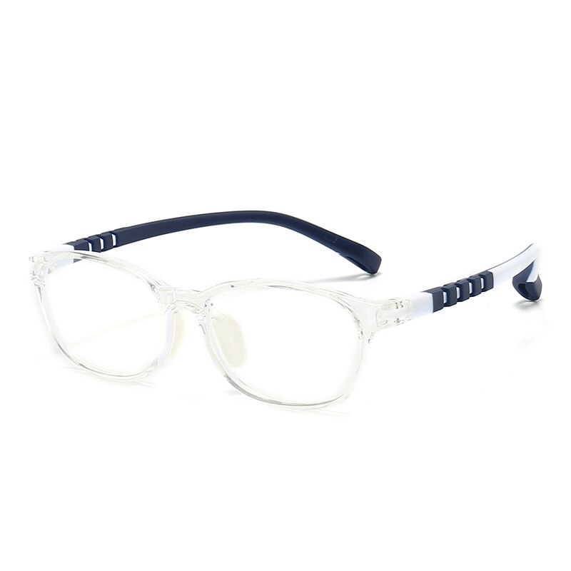 Oveliness Unisex Children's Full Rim Square Tr 90 Titanium Eyeglasses Trd109 Full Rim Oveliness c7 transparent blue  
