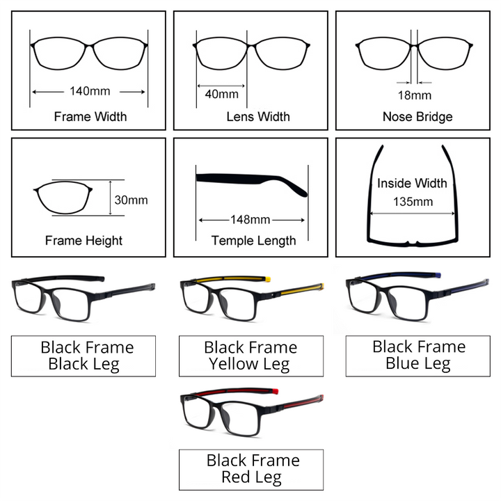 Ralferty Magnetic Reading Glasses Anti Blue Light Unisex Women Men Sunglasses Anti Slip Chain A2503 Reading Glasses Ralferty   