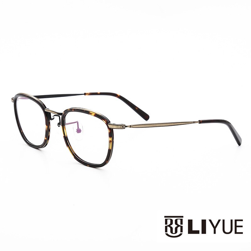 Oveliness Unisex Full Rim Square Acetate Alloy Eyeglasses 5188 Full Rim Oveliness tortoise  