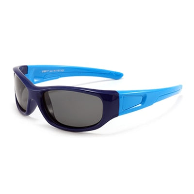 Ralferty Kids' Sunglasses Polarized Flexible Soft Unbreakable K800 Sunglasses Ralferty C31 Dark Blue - Blue With Glasses Case 