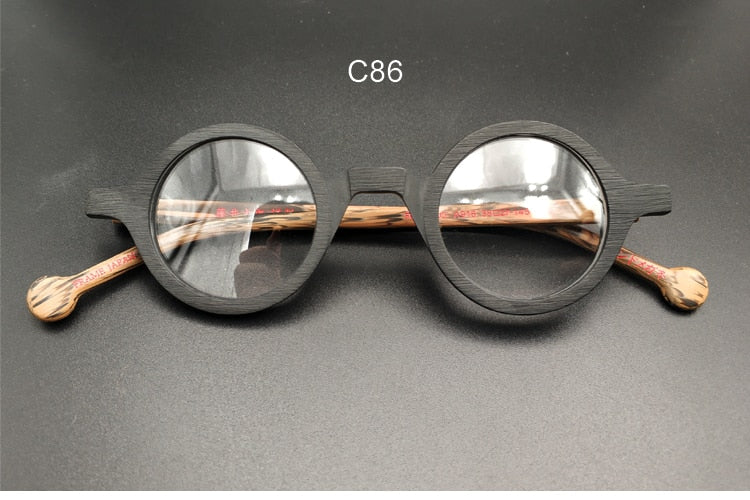 Unisex Retro Round Reading Glasses Acetate Frame Reading Glasses Yujo China 0 C86