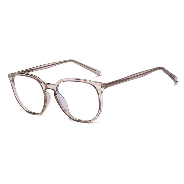 Handoer Unisex Full Rim Round Square Tr 90 Eyeglasses 203 Full Rim Handoer Gray  