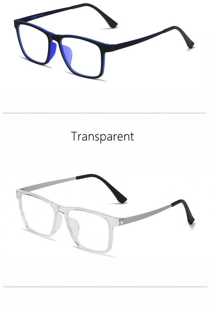 Hdcrafter Unisex Full Rim Square TR 90 Titanium Frame Eyeglasses 3068h Full Rim Hdcrafter Eyeglasses   