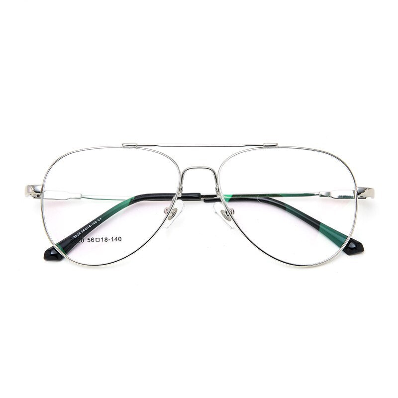 Laoyehui Men's Eyeglasses Oval Titanium Reading Glasses 3028 Black Gray Silver Reading Glasses Laoyehui 0 Silver 