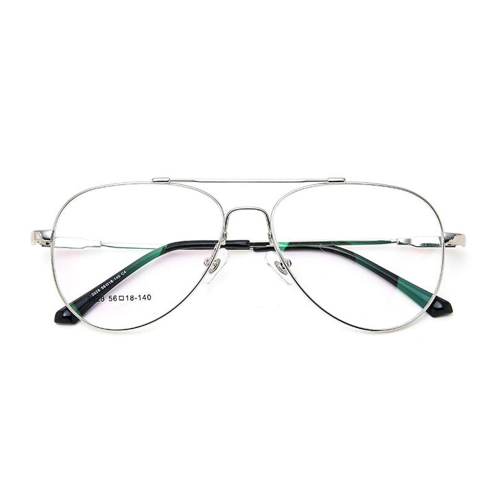 Laoyehui Men's Eyeglasses Oval Titanium Reading Glasses 3028 Black Gray Silver Reading Glasses Laoyehui 0 Silver 