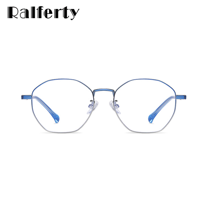 Ralferty Women's Full Rim Irregular Polygon Alloy Eyeglasses D218 Full Rim Ralferty   