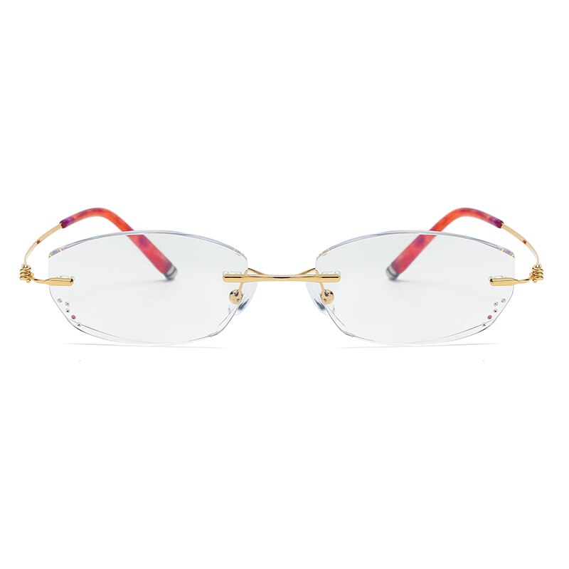 Zirosat 8587 Women's Rimless Titanium Reading Glasses Anti Blue Light +1.0 to +4.0 Reading Glasses Zirosat   