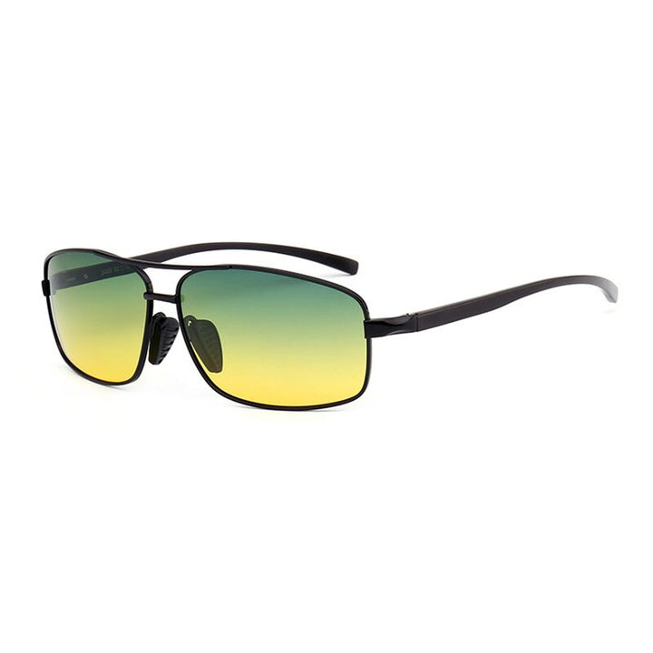 Reven Jate 2458 Men Polarized Sunglasses Uv400 Polarize Man Sunwear Sunglasses Reven Jate black-yellow  