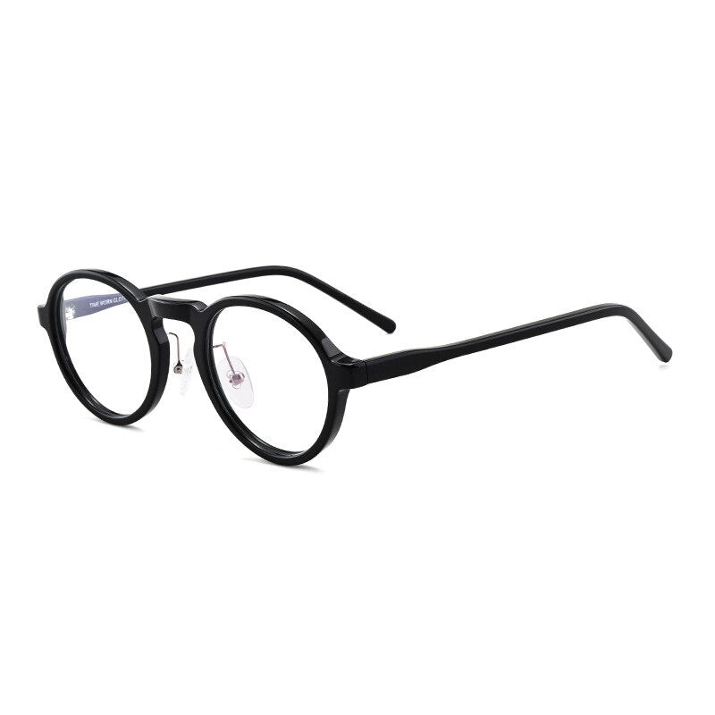 Aissuarvey Full Rim Light Acetate Round Frame Unisex Twm Style Full Rim Aissuarvey Eyeglasses black  