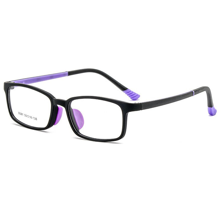 Aissuarvey Children's Rectangular Full Rim Sports Frame Unisex Eyeglasses 8091 Sport Eyewear Aissuarvey Eyeglasses Purple  