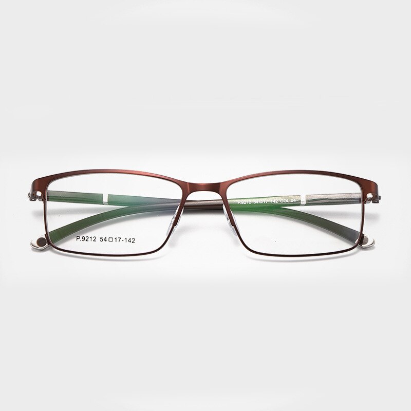 Unisex Optional Half/Full Rim Alloy Frame Eyeglasses 9211,9212 Full Rim Bclear 9212Brown  
