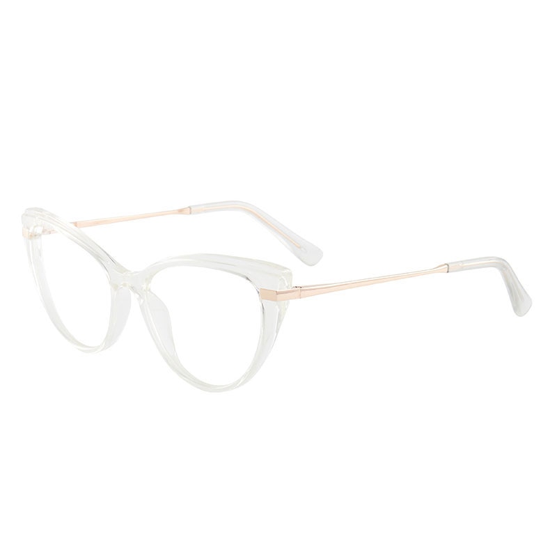 Hotony Women's Full Rim TR 90 Resin Cat Eye Frame Eyeglasses 7025 Full Rim Hotony white  
