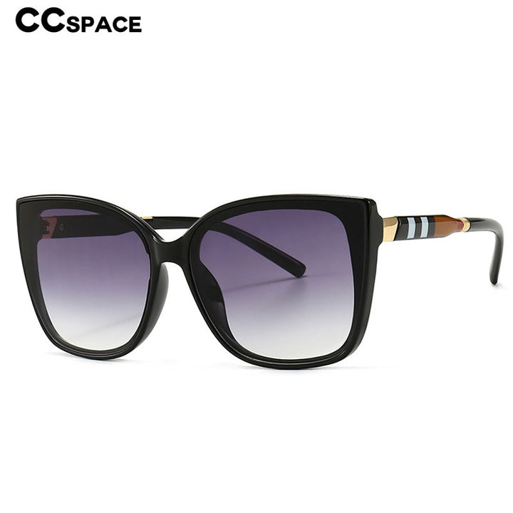 CCSpace Women's Full Rim Square Cat Eye Resin Frame Sunglasses 46305 Sunglasses CCspace Sunglasses   