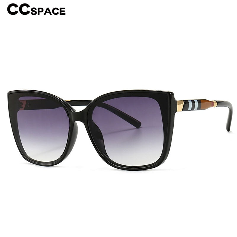 CCspace Women's Full Rim Square Cat Eye Resin Frame Sunglasses 46305 Sunglasses CCspace Sunglasses   