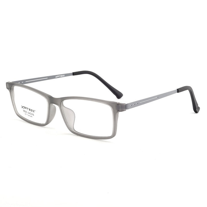 Unisex Full Rim Acetate Titanium Frame Eyeglasses Sc9826 Full Rim Bclear Transparent gray  
