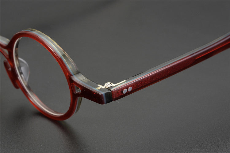 Gatenac Unisex Full Rim Round Acetate Handcrafted Frame Eyeglasses Gxyj08 Full Rim Gatenac   
