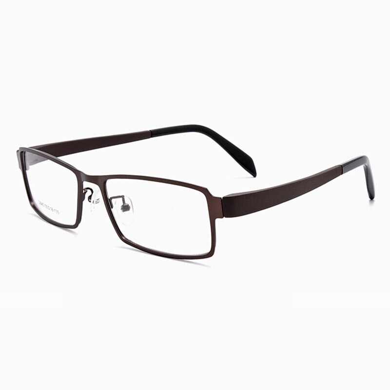 Hotochki Men's Full/Semi Rim Alloy Frame Eyeglasses D849/D845 Semi Rim Hotochki Coffee-Full  
