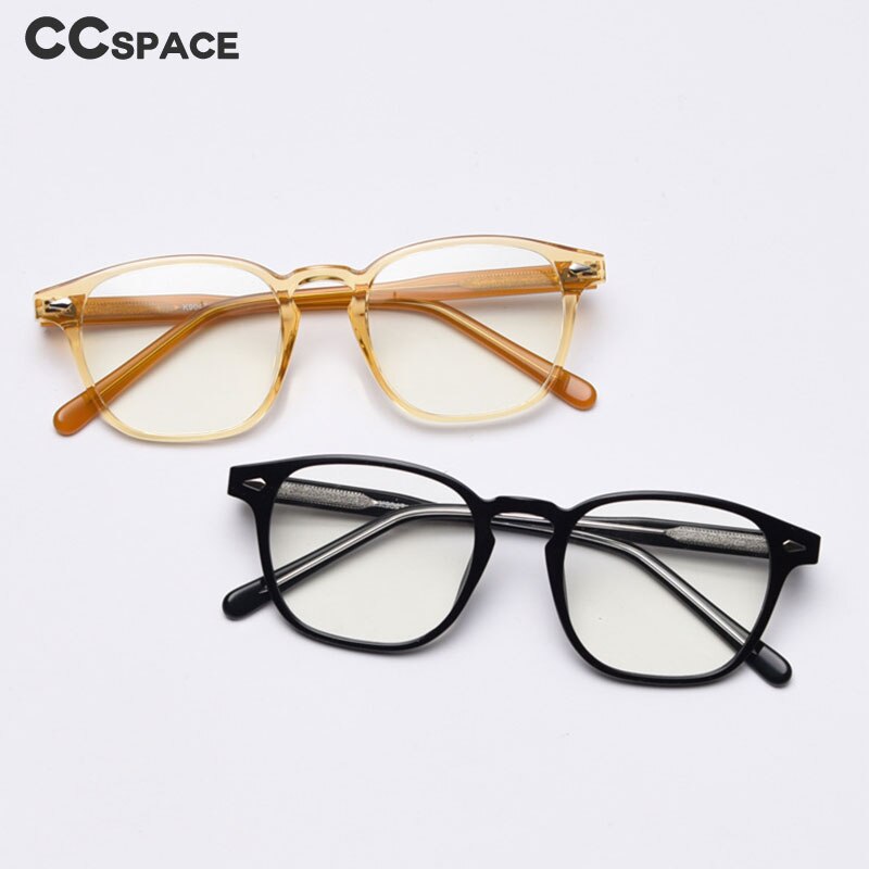 CCSpace Unisex Full Rim Square Tr 90 Titanium Rivet Frame Eyeglasses 49867 Full Rim CCspace   