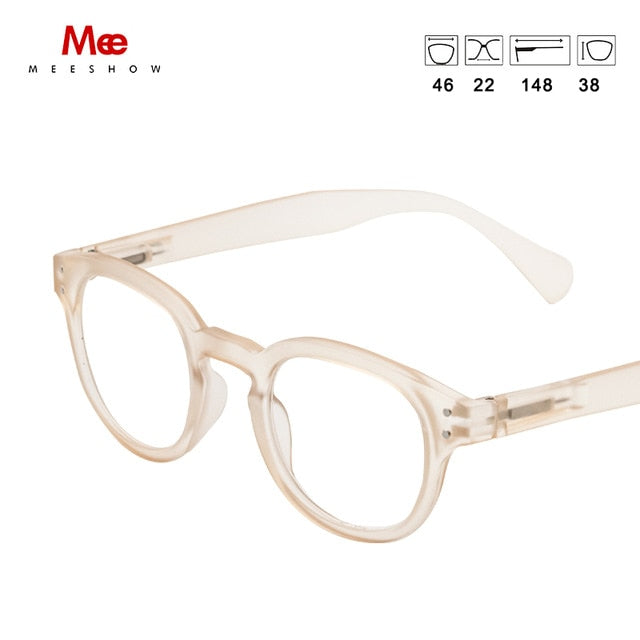 Women's Reading Glasses Anti-reflective +100 To +350 Reading Glasses MeeShow +100 BEIGE 