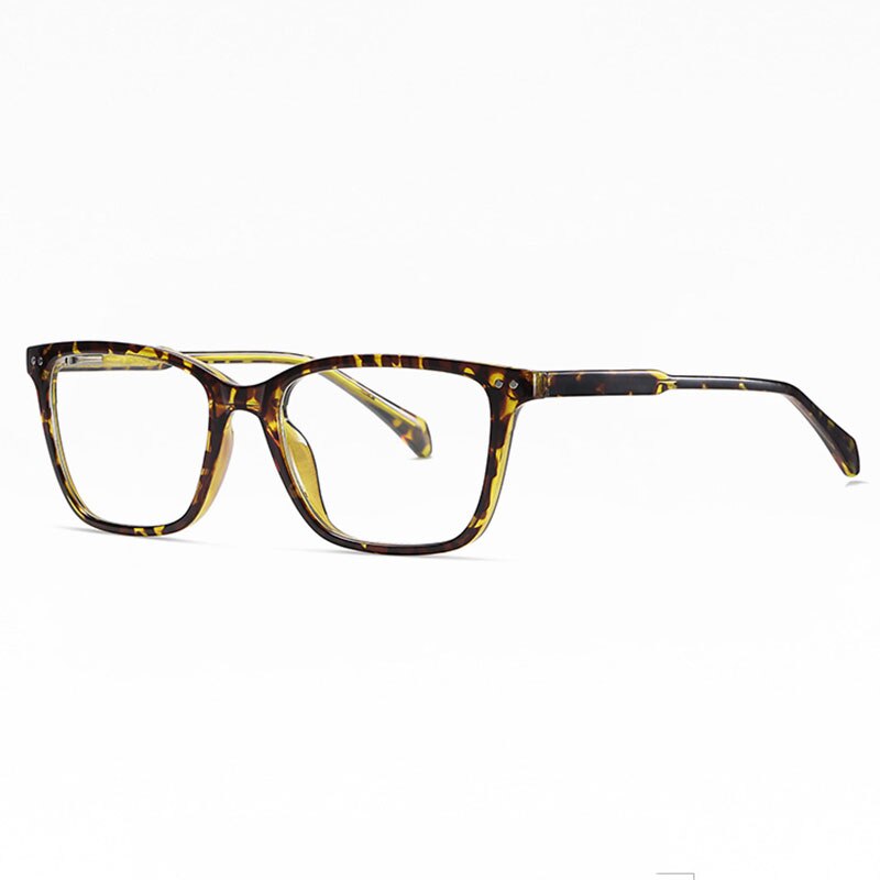 Hotochki Unisex Full Rim TR-90 Resin Frame Eyeglasses Tr3514 Full Rim Hotochki YellowLeopardC86-P81  