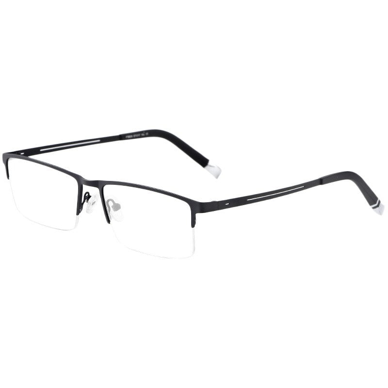 Yimaruili Unisex Semi Rim Alloy Frame Eyeglasses P8825 Semi Rim Yimaruili Eyeglasses   